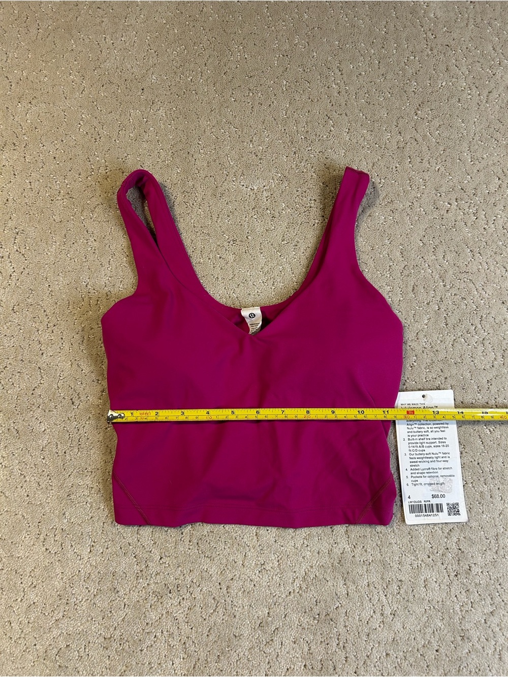 NWT Lululemon Align™ Tank, in Ripen Raspberry Size 4 - Picture 6 of 8